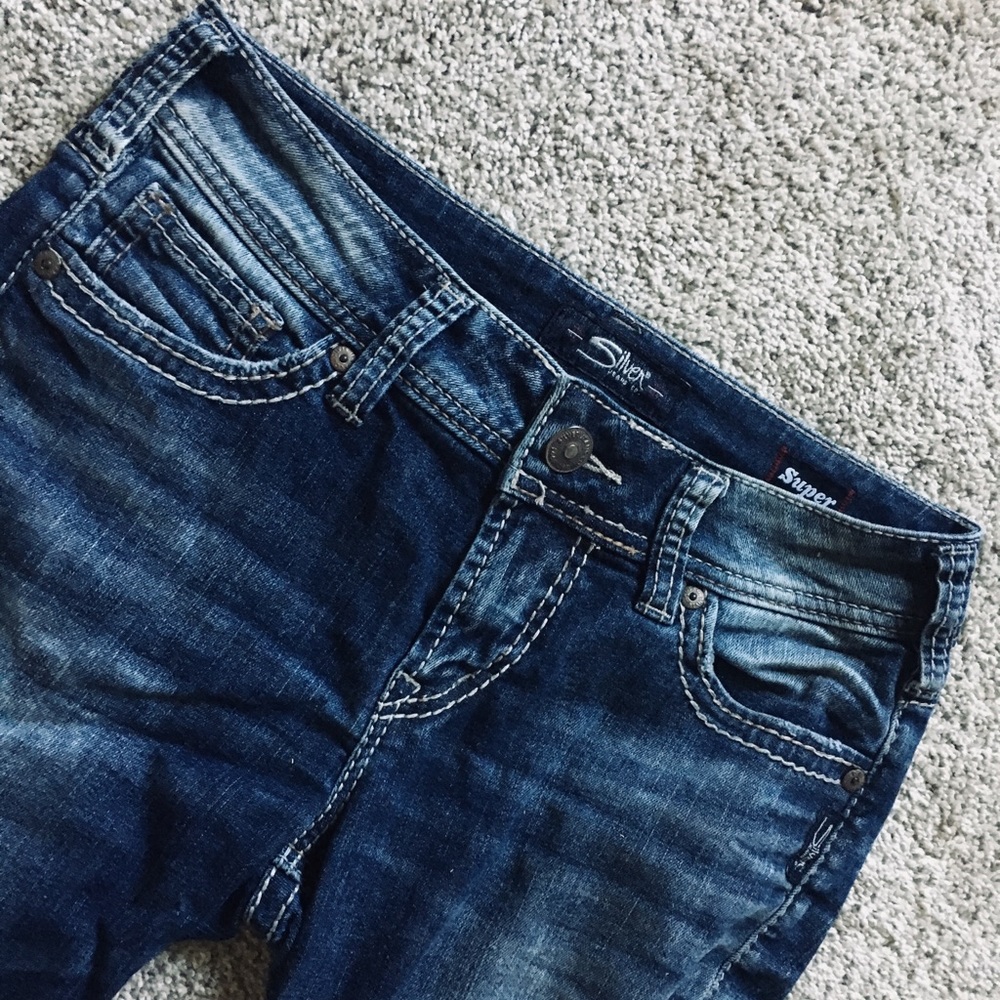 Size 27 Mid Skinny Silver Jeans for Sale!! ✨